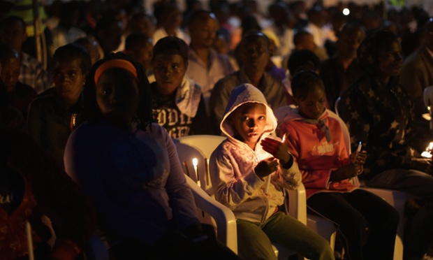 Thousands of people gathered for a candlelight commemoration ceremony the Nyanza-Kicukiro genocide memorial, 20 years after 2,000 people were killed in Kigali, Rwanda in 1994. 