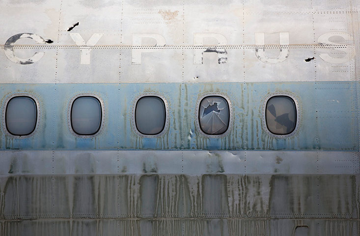 From the agencies: A Cyprus Airways jet in the abandoned Nicosia International Airport