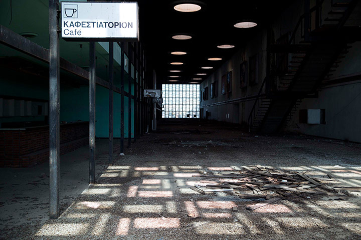 From the agencies: A former cafe at the abandoned Nicosia International Airport