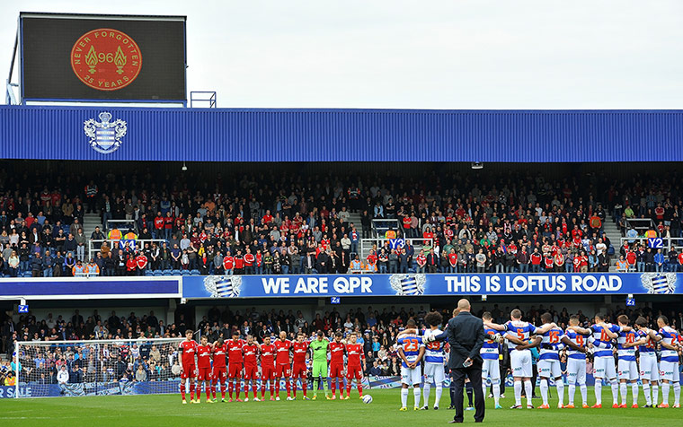 Hillsborough: Minute's silence at Queens Park Rangers v Nottingham Forest