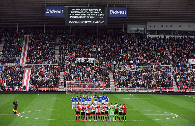 Hillsborough: A message of support at Sunderland