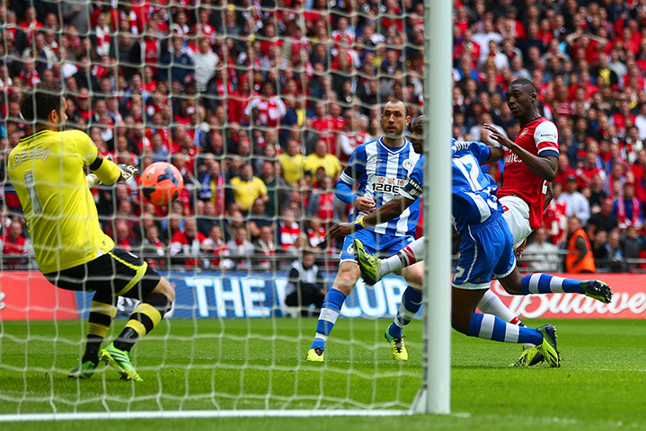 FA Cup semi: Scott Carson saves from Yaya Sanogo