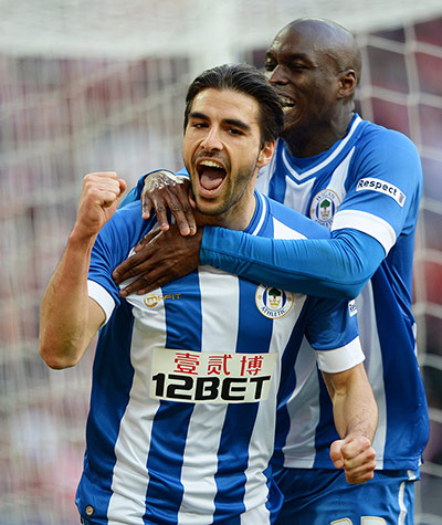 FA Cup semi: Jordi Gomez celebrates
