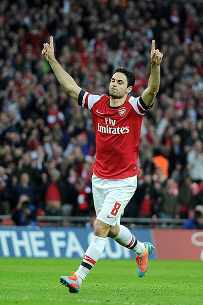 FA Cup semi: Mikel Arteta celebrates