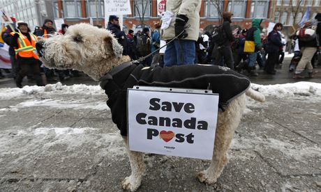 Canada Post dog protest Ottowa