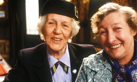 Edna Doré, left, with Pat Coombs in EastEnders in 1989.