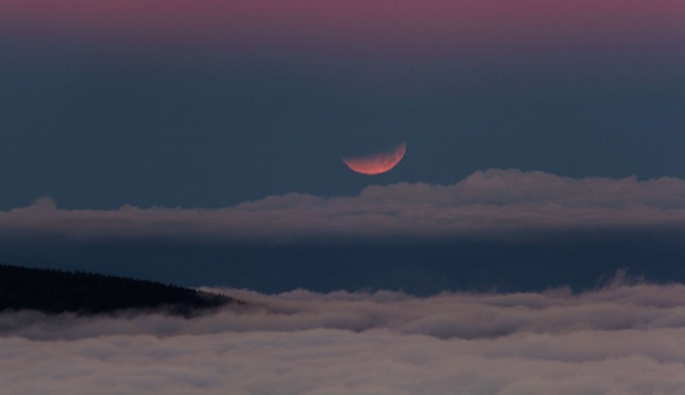 The lunar eclipse from the Spanish Canary island of Tenerife.