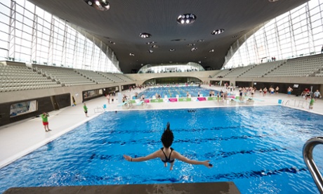The Zaha Hadid-designed London aquatic centre, in Stratford operates unisex changing rooms