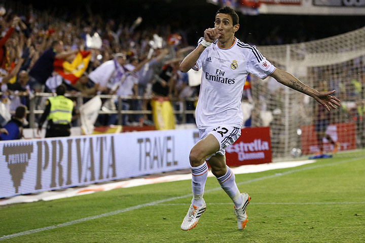 Copa del Rey: Real Madrid's Argentinian midfielder Angel di Maria