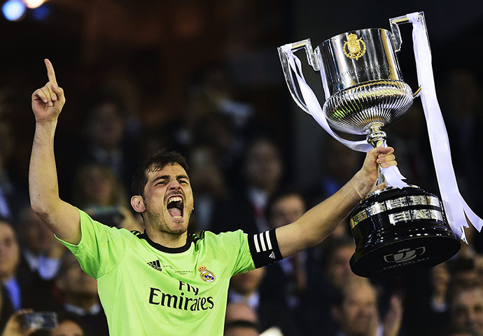 Copa del Rey...: Real Madrid's goalkeeper Iker Casillas h