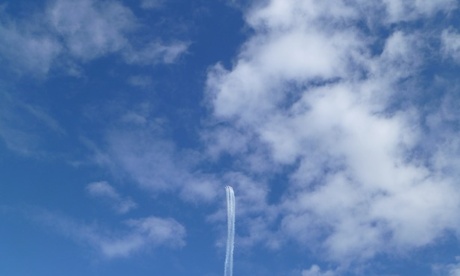 Not the best shot of the Red Arrows at Weymouth, but just look at that face in the clouds!