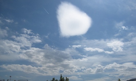 Heart over Barcelona. May 2013 and I was just finishing lunch on my terrace. Literally out of the blue, and just for an instance, appeared this wonderful heart shaped cloud.