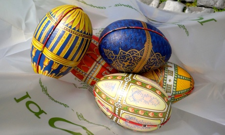 faberge eggs in a plastic bag rome