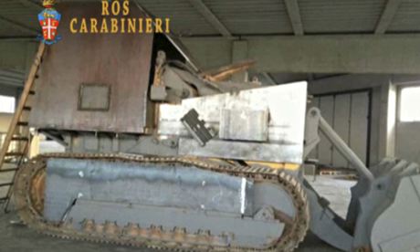 Home made tank seized from Veneto separatists