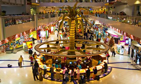 Dubai International: all glamour and plastic palm trees. 