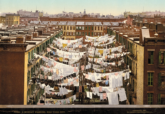 American Odyssey: A Monday washing, New York.