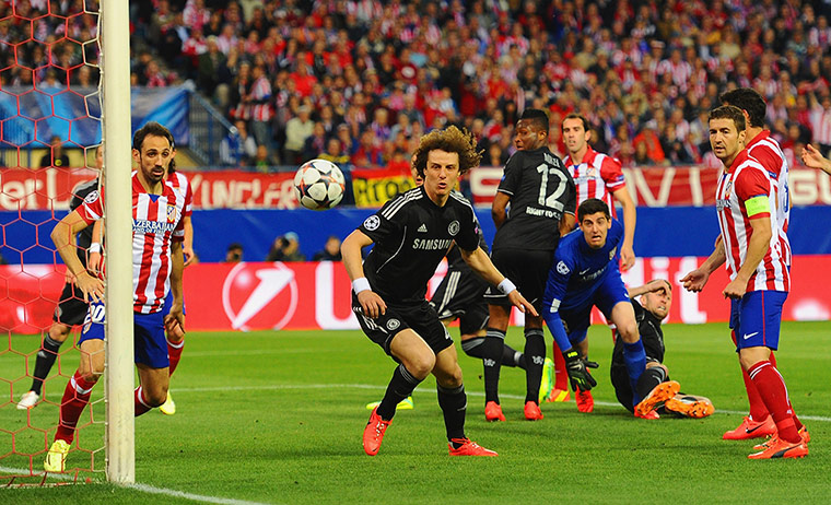 Atletico v chelsea: Gary Cahill header