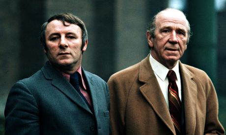 Sport/Football, 1973, Tommy Docherty, Manchester United Manager with the former Manager Matt Busby