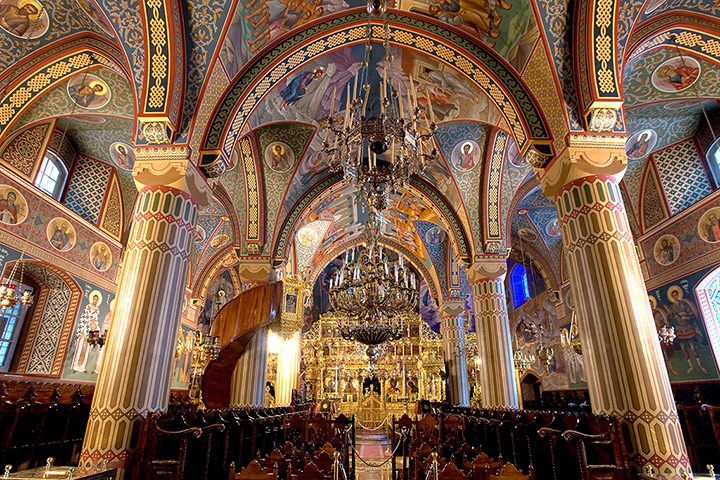 Cyprus TB gallery: Cyprus TB: Kykkos monastery church in the Troodos Mountains, Cyprus