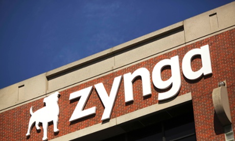 The Zynga logo is pictured at the company's headquarters in San Francisco, California April 23, 2014.