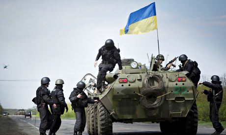 Ukraine troops Slavyansk