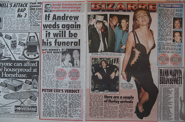 Four Weddings: Elizabeth Hurley in the news