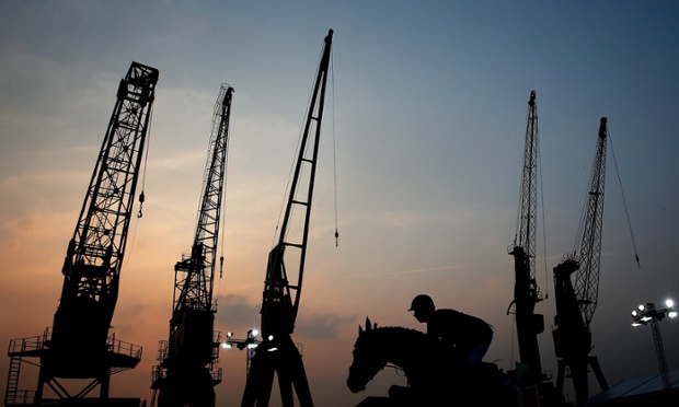 Christian Ahlmann on Cornado II competes during the Longines Global Champions Tour of Antwerp, Belgium.
