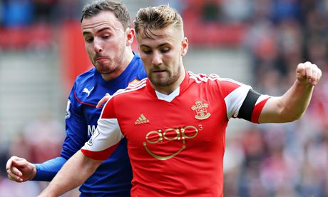 Luke Shaw in action for Southampton