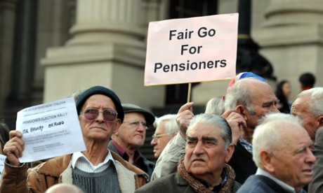 Pensioners protest 2010