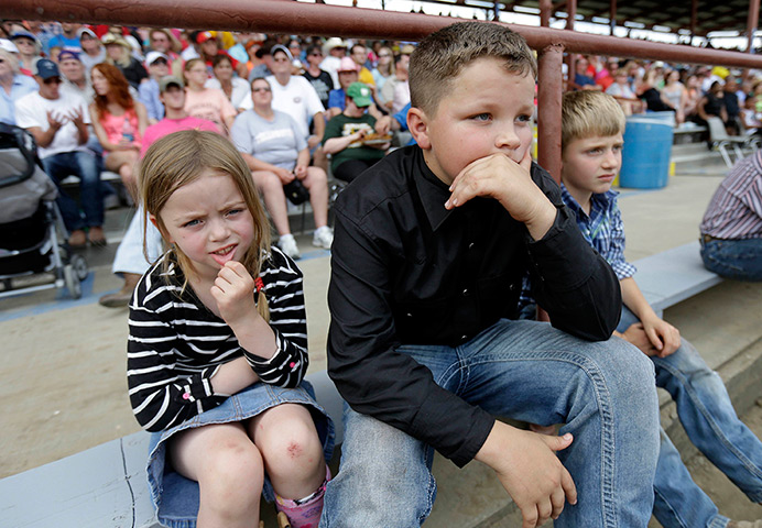 FTA: Angola Prison Rodeo: Children watch an event 