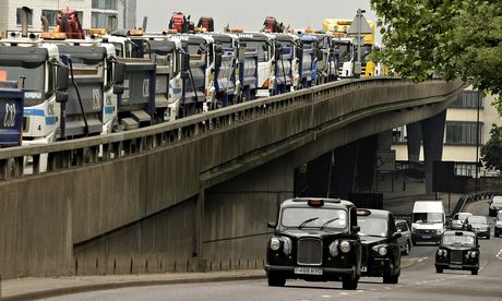 Diesel lorries and cars London