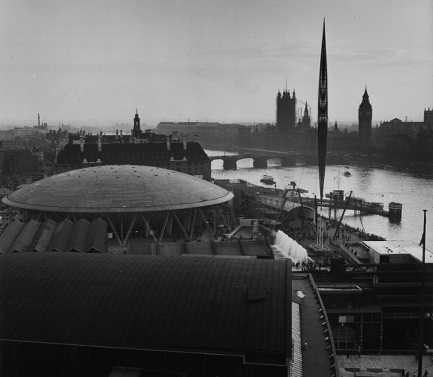 The Royal Festival Hall, South Bank, during the Festival of Britain.