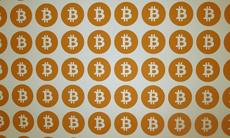 A close-up of 200 Bitcoins.