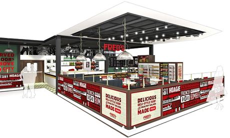 Artist's impression of Fred's, a NY-style diner that has opened at the Ostereley Tesco Extra.