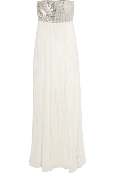 Wedding dresses : Alice + Olivia Shira sequined silk-chiffon gown