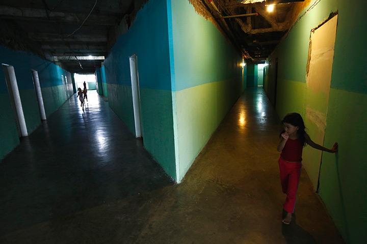Tower of David: Children play in the corridors 
