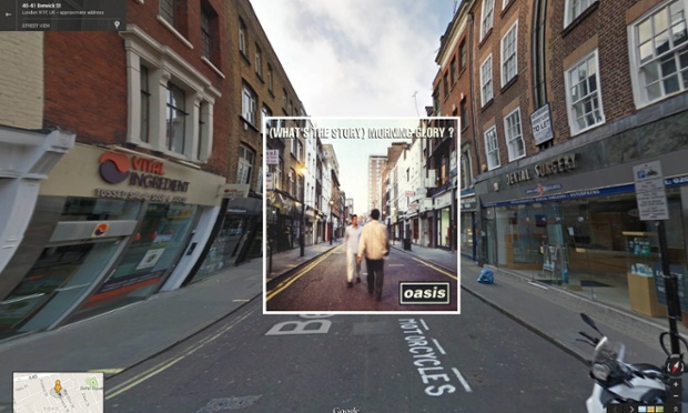 Le copertine degli album in Street View