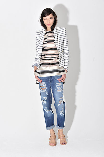 Line-up: Stripey blazer