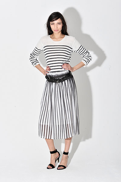 Line-up: Stripe skirt and jumper