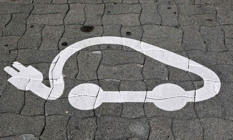 Pictogram of an electric car 