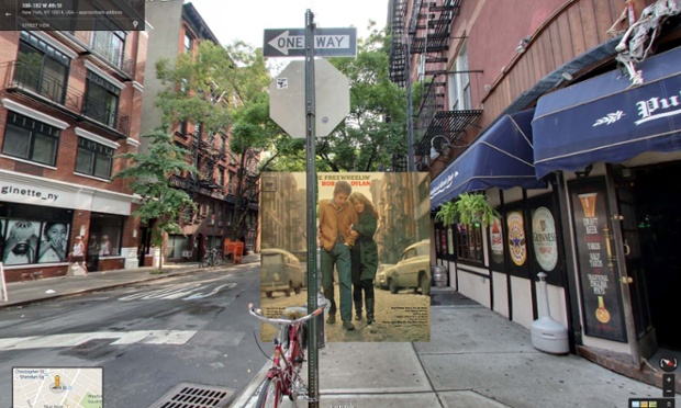 Album covers in Street View