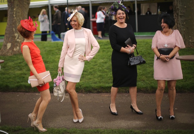 Ladies day at the three-day meeting of the world famous Grand National Festival where dressing to impress is as much a feature of the occasion as the racing.