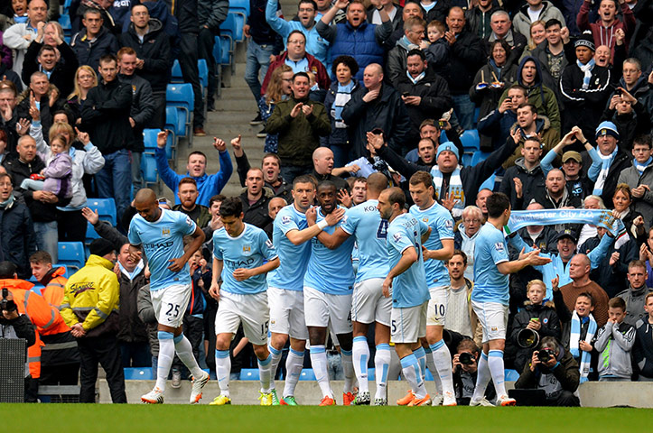 City v soton: Manchester City celebrate
