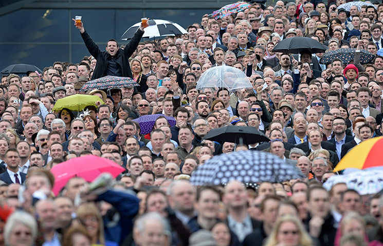 day 3 aintree: A punter is rather chuffed 