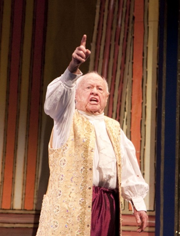 Mickey Rooney performs at the Milton Keynes Theatre in the 2009 pantomime Cinderella.