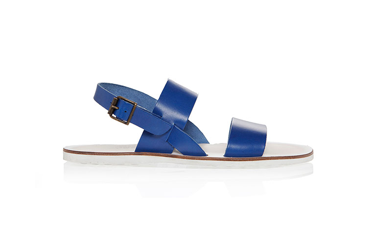 How to wear: Beach: Blue greek sandals