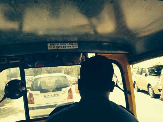 'This is what a auto driver [in New Delhi] thinks about the media in India.'