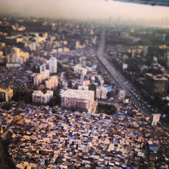 One of the worlds biggest slum in the world is located near Shatrapati Shivajee international airport in Mumbai.