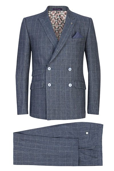 wedding trail: Grid checked suit