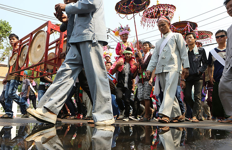 Poy Sang Long: Poy Sang Long Ethnic Buddhist Ordination Festival In Thailand